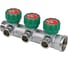 Коллектор лат клап рег SantechSystems 3/4", 3 выхода под плоское уплотнение 1/2" н/р, межосевое расстояние между выходами 45мм 129-8673 5