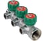 Коллектор лат клап рег SantechSystems 3/4", 3 выхода под плоское уплотнение 1/2" н/р, межосевое расстояние между выходами 45мм 129-8673 6