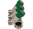 Коллектор лат клап рег SantechSystems 3/4", 3 выхода под плоское уплотнение 1/2" н/р, межосевое расстояние между выходами 36мм 129-9346 8