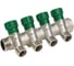 Коллектор лат клап рег SantechSystems 3/4", 4 выхода под плоское уплотнение 1/2" н/р, межосевое расстояние между выходами 36мм 129-9347 1