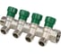 Коллектор лат клап рег SantechSystems 3/4", 4 выхода под плоское уплотнение 1/2" н/р, межосевое расстояние между выходами 36мм 129-9347 3