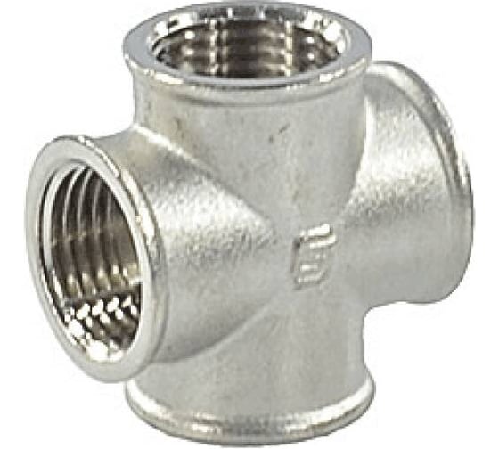 Крест SantechSystems Ду15 м/м, латунь, никель 128-9024