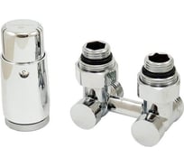 Комплект узла нижнего подключения SCHLOSSER G3/4x3/4 D=50мм угловой, термоголовка MINI, хром 600800058