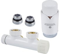 Узел подключения SCHLOSSER DUO-PLEX 3/4xМ22x1.5 +2 Ниппеля 1/2x3/4, угловой, правый, белый 602100001