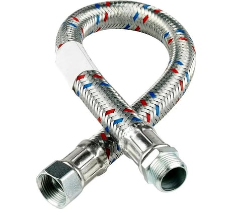 Гибкая подводка для воды Millennium Гигант усиленная, из нержавеющей стали, гайка-штуцер, 3/4", 150см PGFM34150