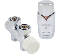 Узел подключения SCHLOSSER DUO-PLEX 3/4xМ22x1.5 + 2 ниппеля 1/2x3/4 прямой, хром 602100033