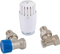 Комплект угловой SCHLOSSER DN15 GZ1/2xGW1/2 с термоголовкой SH Diamant M30x1.5 SH 602200001