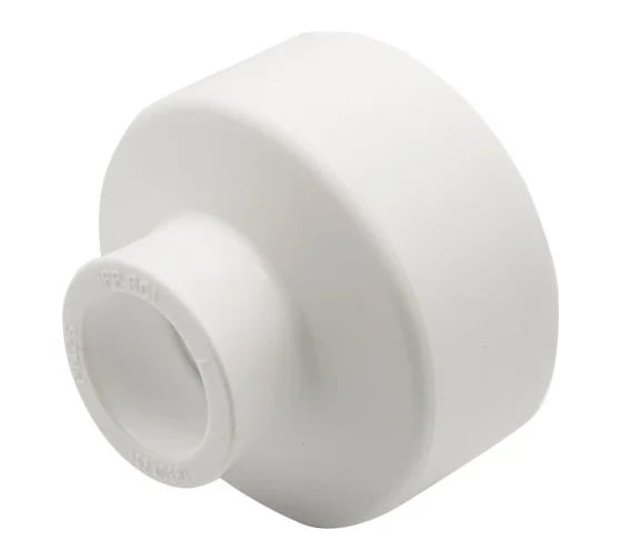 Муфта Millennium полипропиленовая переходная 90-50 мм для полипропиленовых труб, PP-R, белая 3M12-rds-905000 1