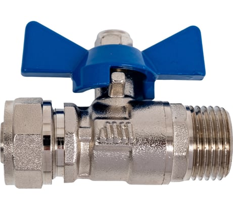 Кран шаровой обжимной Millennium для металлопластиковых труб 16мм х 1/2" с наружной резьбой KBMC1216
