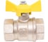 Шаровой кран Valfex N/P59 БИРКА для газа 3/4 ВР/ВР ручка-бабочка, латунный никелированный 11Б27фтМ (80/20) VF.277.NB3.034.N/P59.Bir 1