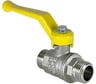 Шаровой кран Valfex N/P59 БИРКА для газа 1/2 НР/НР ручка-рычаг, латунный никелированный 11Б27фтМ (96/24) VF.270.NR3.012.N/P59.Bir
