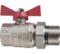 Шаровой кран KROMWELL с полусгоном, 1 1/4", ВР-НР, ручка бабочка KW.185.07