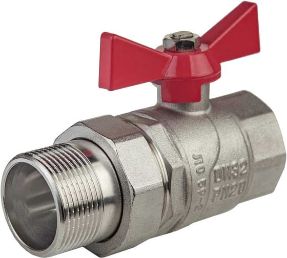 Шаровой кран KROMWELL с полусгоном, 1 1/4", ВР-НР, ручка бабочка KW.185.07