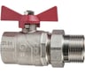 Шаровой кран KROMWELL с полусгоном, 1 1/4", ВР-НР, ручка бабочка KW.185.07