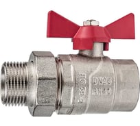 Шаровой кран KROMWELL с полусгоном (ручка-бабочка) 1" внутренняя - наружная резьба KW.185.06