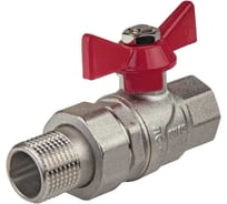 Шаровой кран KROMWELL с полусгоном (ручка-бабочка) 1/2" внутренняя - наружная резьба KW.185.04