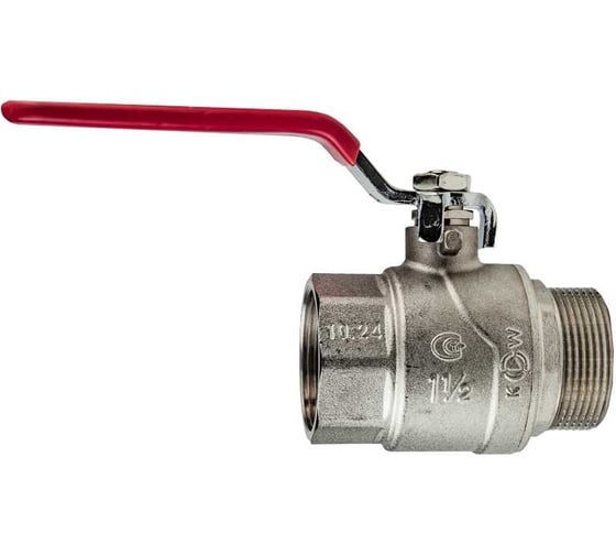 Шаровой кран KROMWELL (ручка-рычаг) 1 1/2" внутренняя - наружная резьба KW.283.08