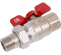 Кран шаровой STOUT полнопроходной, с американкой, ВР/НР, ручка SVB-1007-200015 RG00938T5RL5A0