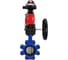 Затвор DN.ru QT450-304-NBR-2W-Fb-H Ду100 Ру16 LUG пневмопривод, БКВ, дублер D050-50234 5