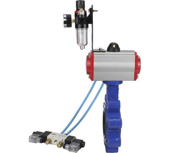 Затвор DN.ru QT450-304-NBR-2W-Fb-H Ду65 Ру16 LUG пн.привод, пн.распределитель, БПВ D050-50427