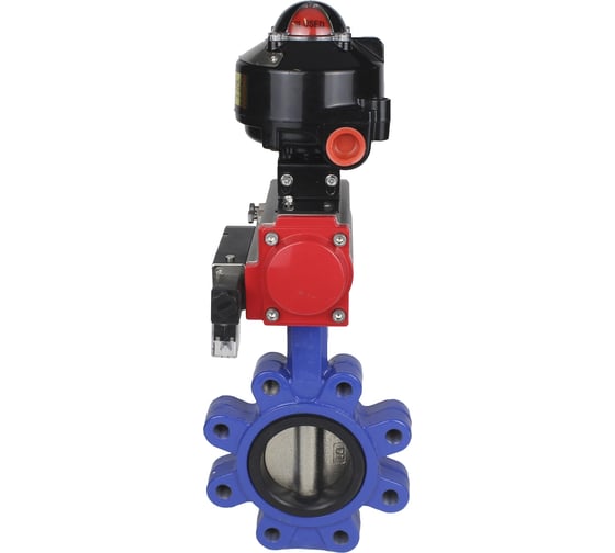 Затвор DN.ru QT450-304-NBR-2W-Fb-H Ду65 Ру16 LUG пн.привод, пн.распределитель, БКВ D050-50703