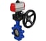 Затвор DN.ru QT450-304-NBR-2W-Fb-H Ду80 Ру16 LUG пневмопривод, дублер D050-50026 1
