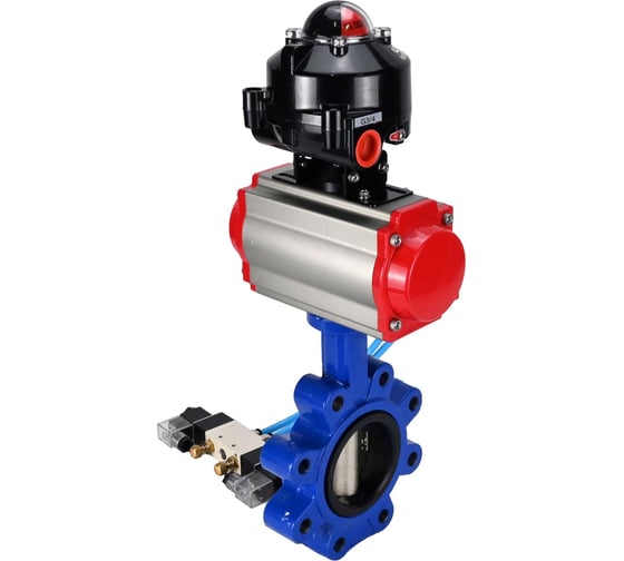 Затвор DN.ru QT450-304-NBR-2W-Fb-H Ду80 Ру16 LUG пн.привод, пн.распределитель, БКВ D050-50647