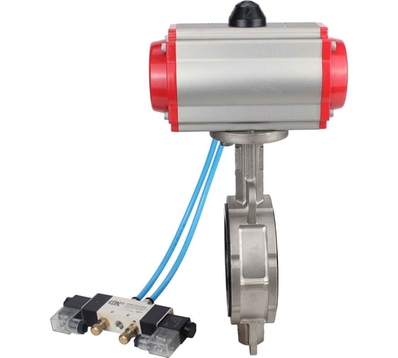 Затвор DN.ru 304-304-EPDM-2W-Fb-H Ду250 Ру16 пневмопривод, пневмораспределитель D050-46787