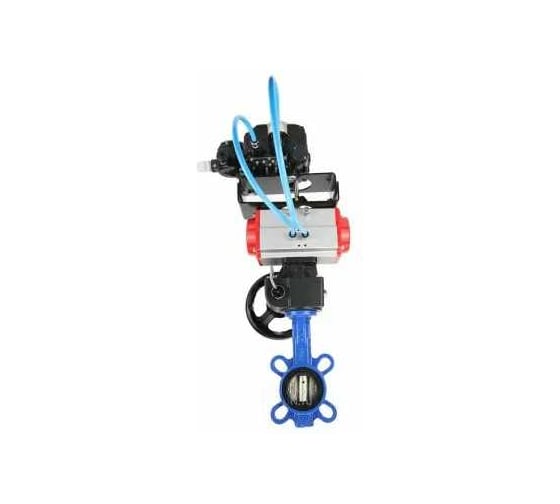 Затвор дисковый DN.ru 304-304-NBR-2W-Fb-H Ду125, Ру16, пневмопривод, дублёр, позиционер без ОС D050-47216 1