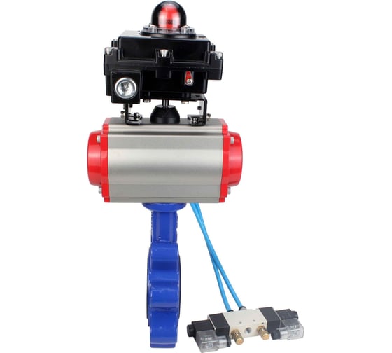 Затвор DN.ru QT450-QT450-EPDM-2W-Fb-H Ду150 Ру16 LUG пн.привод, пн.распределитель, БКВ D050-50632