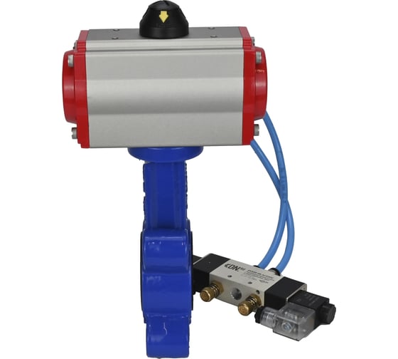 Затвор DN.ru QT450-QT450-EPDM-2W-Fb-H Ду50 Ру16 LUG пневмопривод, пн.распределитель D050-50285
