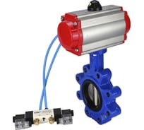 Затвор DN.ru QT450-QT450-EPDM-2W-Fb-H Ду80 Ру16 LUG пневмопривод, пн.распределитель D050-51976