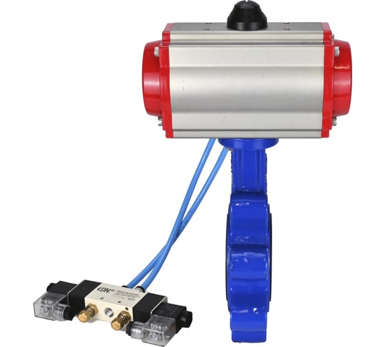 Затвор DN.ru QT450-QT450-EPDM-2W-Fb-H Ду80 Ру16 LUG пневмопривод, пн.распределитель D050-51976