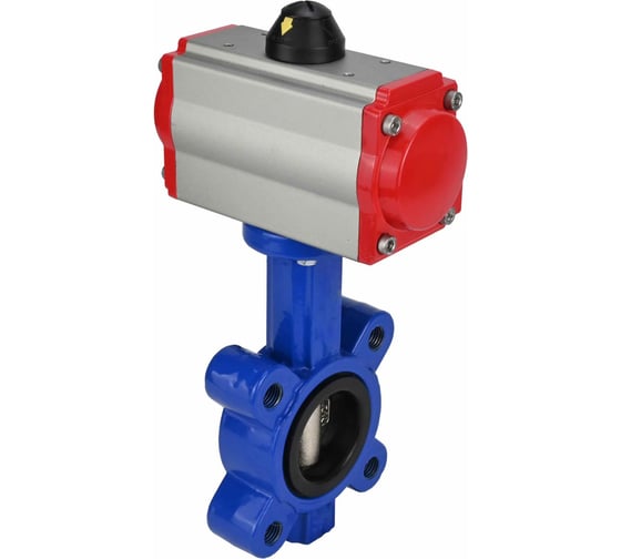 Затвор DN.ru QT450-QT450-EPDM-2W-Fb-H Ду80 Ру16 LUG пневмопривод, пн.распределитель D050-52048