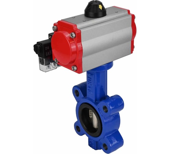 Затвор DN.ru QT450-QT450-EPDM-2W-Fb-H Ду80 Ру16 LUG пневмопривод, пн.распределитель D050-52024 1