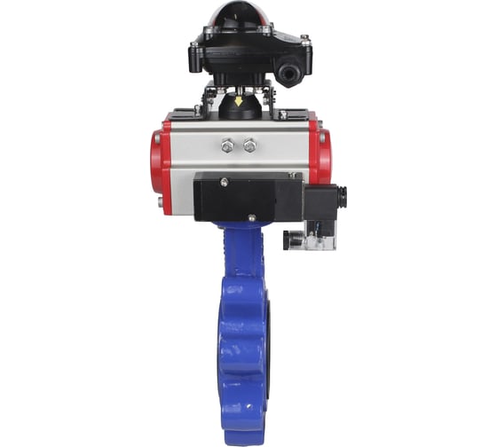 Затвор DN.ru QT450-QT450-NBR-2W-Fb-H Ду100 Ру16 LUG пн.привод, пн.распределитель, БКВ D050-50771 1