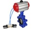 Затвор DN.ru QT450-QT450-NBR-2W-Fb-H Ду100 Ру16 LUG пневмопривод, пн.распределитель D050-50270 3