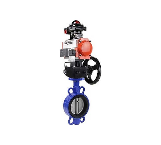 Затвор DN.ru QT450-QT450-NBR-2W-Fb-H Ду125 Ру16 LUG пн.привод, пн.распред., БКВ, дублер D050-50907