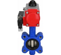 Затвор DN.ru QT450-QT450-NBR-2W-Fb-H Ду125 Ру16 LUG пневмопривод, пн.распределитель D050-50319