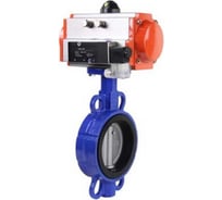 Затвор DN.ru QT450-QT450-NBR-2W-Fb-H Ду125 Ру16 LUG пневмопривод, пн.распределитель D050-52796