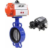 Затвор DN.ru QT450-QT450-NBR-2W-Fb-H Ду125 Ру16 LUG пневмопривод, позиционер D050-52740