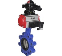 Затвор DN.ru QT450-QT450-NBR-2W-Fb-H Ду150 Ру16 LUG пн.привод, пн.распределитель, БКВ D050-50773