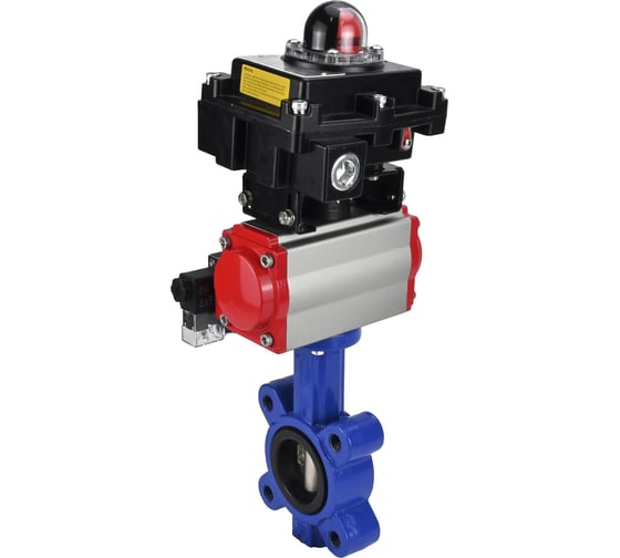 Затвор DN.ru QT450-QT450-NBR-2W-Fb-H Ду50 Ру16 LUG пн.привод, пн.распределитель, БКВ D050-50732 1