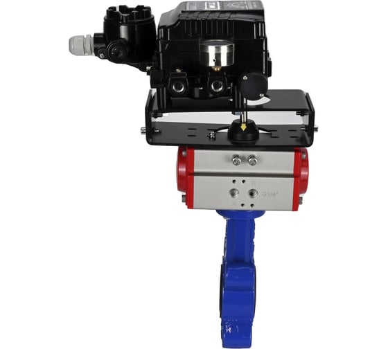 Затвор DN.ru QT450-QT450-NBR-2W-Fb-H Ду50 Ру16 LUG пневмопривод, позиционер D050-51836
