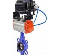 Затвор DN.ru 304-304-PTFE-2W-Fb-H Ду150 Ру16 пневмопривод, позиционер без обратной связи D050-46921