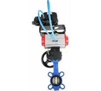 Затвор DN.ru 304-304-VITON-2W-Fb-H Ду200 Ру16 пневмопривод, дублёр, позиционер без ОС D050-47226