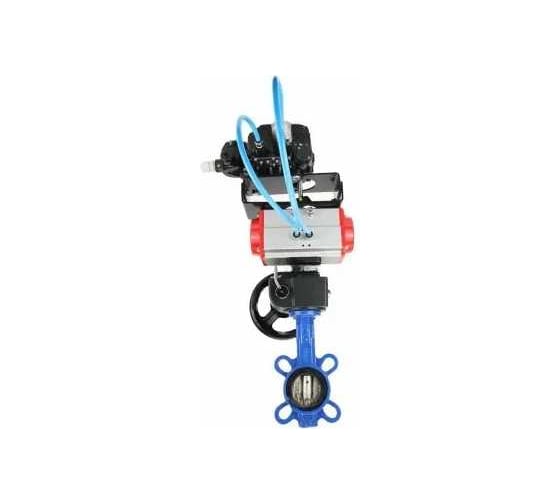 Затвор DN.ru 304-304-VITON-2W-Fb-H Ду250 Ру16 пневмопривод, дублёр, позиционер с ОС D050-47259 1