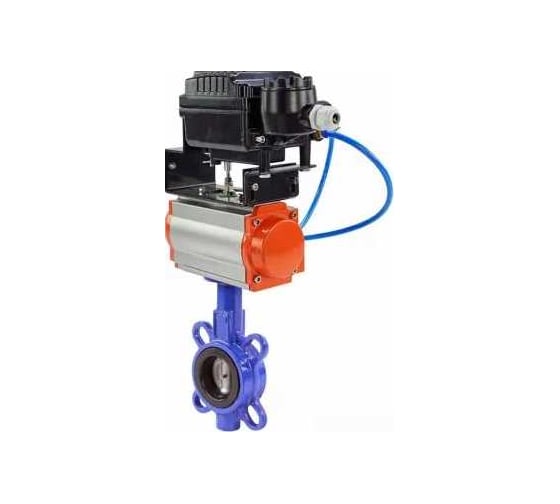 Затвор DN.ru 304-304-VITON-2W-Fb-H Ду50 Ру16 пневмопривод, дублёр, позиционер с ОС D050-47252