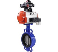 Затвор DN.ru 304-304-VITON-2W-Fb-H Ду80 Ру16 пневмопривод, БКВ, пневмораспределитель D050-47998