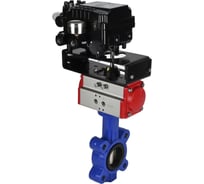 Затвор DN.ru QT450-304-EPDM-2W-Fb-H Ду100 Ру16 LUG пневмопривод, позиционер D050-51869